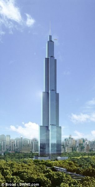 “天空城市”可容纳1.74万居民，将建有酒店、医院、学校和办公室，安装104部高速电梯